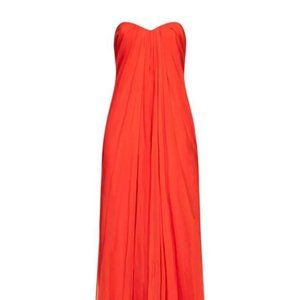 Alexander Mcqueen Red Strapless Dress in size 48 IT